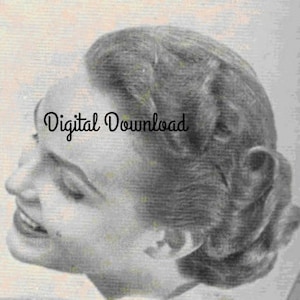 Hair Dos Tutorial, Vintage 1950&#39;s Pin Curls Wave Styles, Rockabilly, Wedding, Bobby Socks, PDF Instant, Digital Download