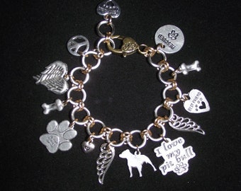 Pit Bull Angel Charm Bracelet