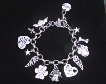 Dog Memorial Charm Bracelet