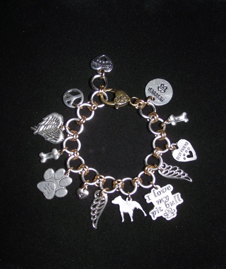 Pit Bull Angel Charm Bracelet image 1