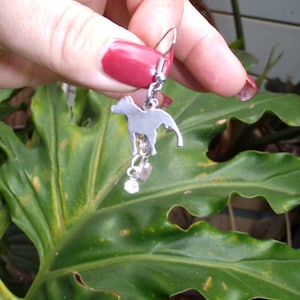 Pit bull silver earrings image 2