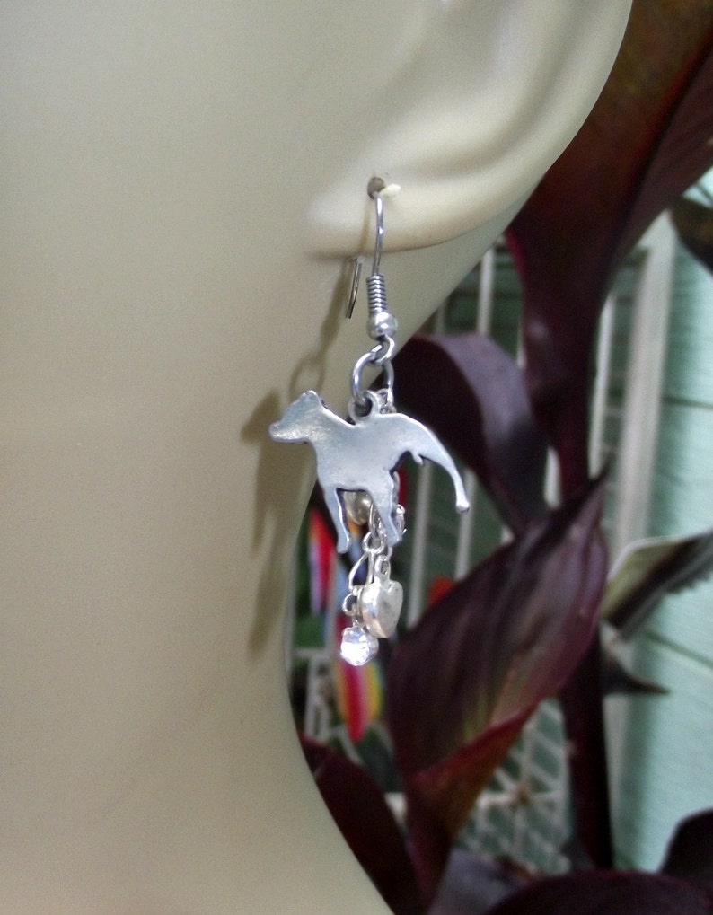 Pit bull silver earrings image 5