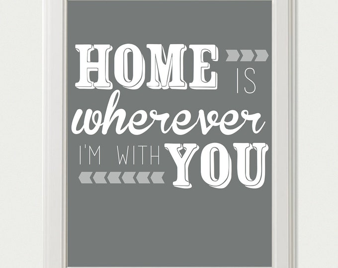 Home is Wherever I'm With You / 8x10 Digital Art Printable - Etsy