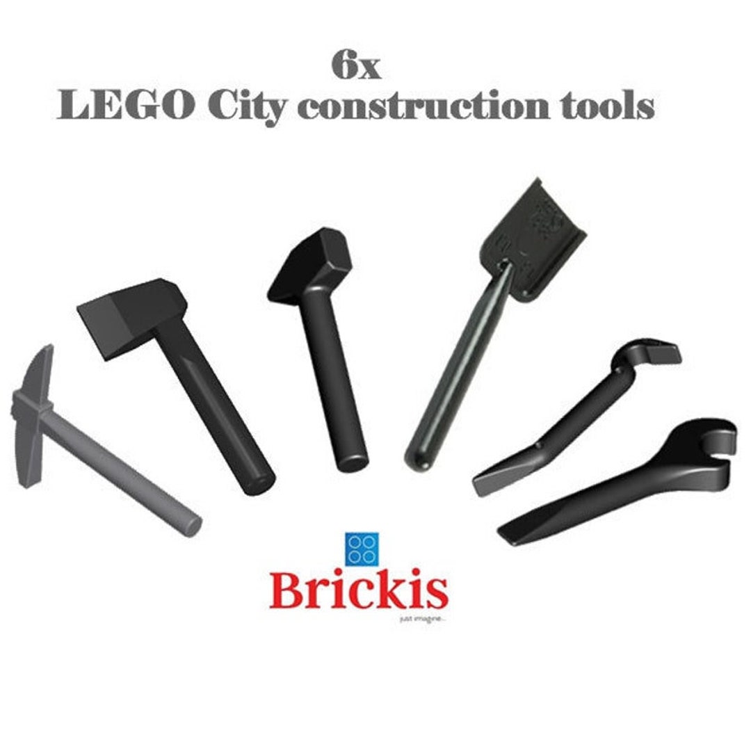 6x LEGO® Tools Parts Accessories for Your Minifigure 