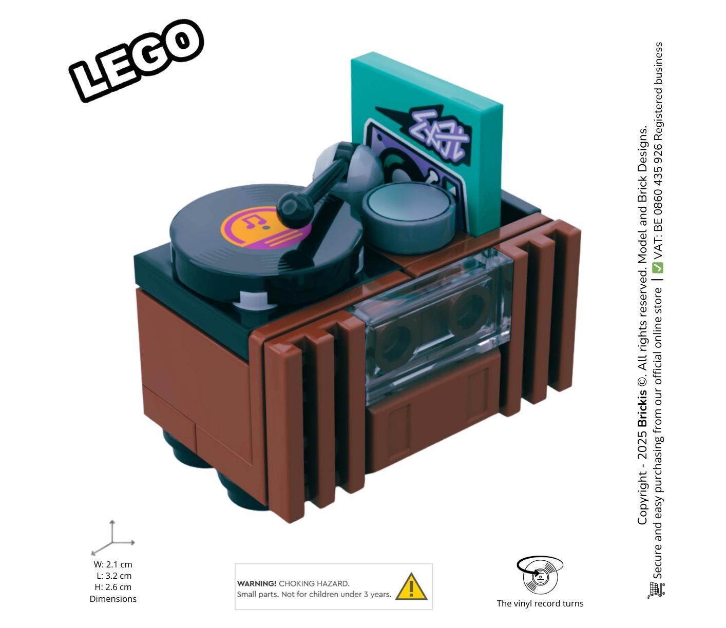 Record Player MOC | Retro Turntable Vinyl Magic in Bricks – Vinyl