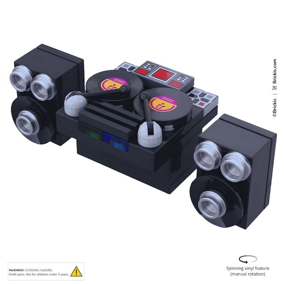 Custom LEGO® DJ Mixer Console – Double Turntable MOC With Speakers