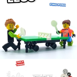 Mini-ensemble de sport de tennis de table de ping-pong LEGO® MOC pour enfants et adultes, modèle réduit en briques LEGO® à offrir en cadeau Brickis