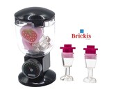 Blender Food mixer with 2x strawberries Milkshake Custom Design mini Set Models Built of LEGO Bricks Elements Accessories for minifigures