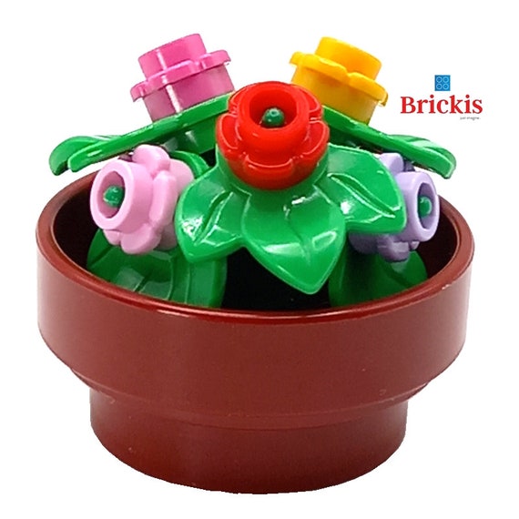 Design personalizzato MOC LEGO® Fiori in vaso Piante City Garden Accessori  paesaggistici per accessori per minifigure per LEGO Friends