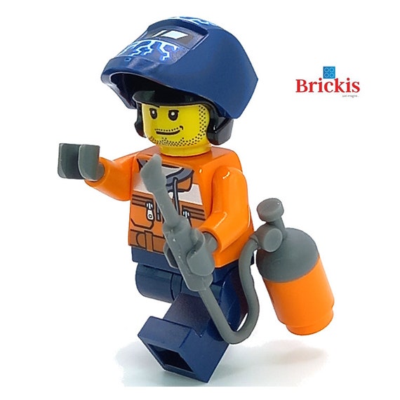 Minifigure LEGO® personalizzata SALDATORE al lavoro Ingegnere