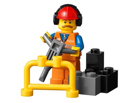 LEGO® Minifigure Construction Worker - Etsy