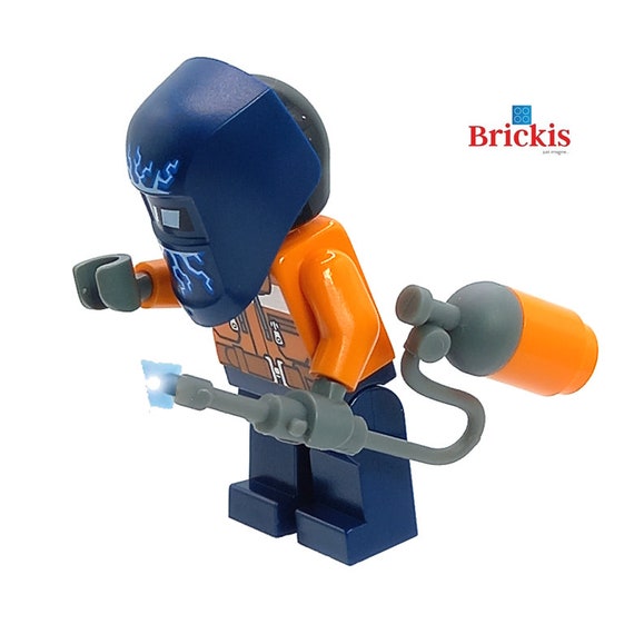 Minifigure LEGO® personalizzata SALDATORE al lavoro Ingegnere Meccanico Moc  Modelli costruiti con mattoncini LEGO® brickis progetto fai da te Lego -   Italia