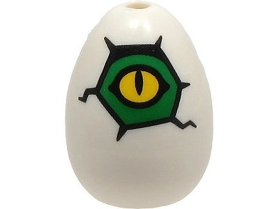 LEGO New White Egg Alligator Crocodile Dinosaur Dino Eye and Cracks Pattern animals parts accessories for your minifigure