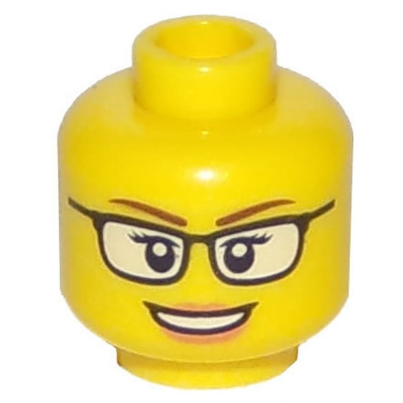 LEGO® HEAD glasses woman girl female face original - Etsy
