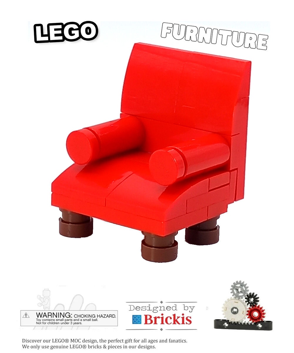Models Built of LEGO Bricks Couch Sofa Furniture Minifigure and Cat NOT INCLUDED for Modular City Builds for Minifigures Brickis Etsy