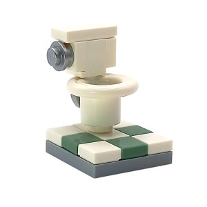 Models Built of LEGO® Bricks Furniture TOILET BATHROOM Custom Design mini Set  Accessories for minifigures design Brickis