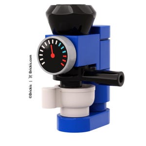 MOC Barista Coffee Grinder Models Built of LEGO® Bricks | Coffee Maker | LEGO Espresso Machine & Grinder Coffee Station Designed by Brickis