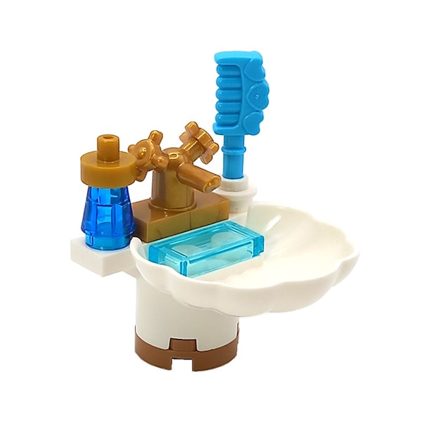 Modèle Moc mini-ensemble MOC LEGO® Meuble LAVABO pour Baignoire salle de bain pour minifigures brickis