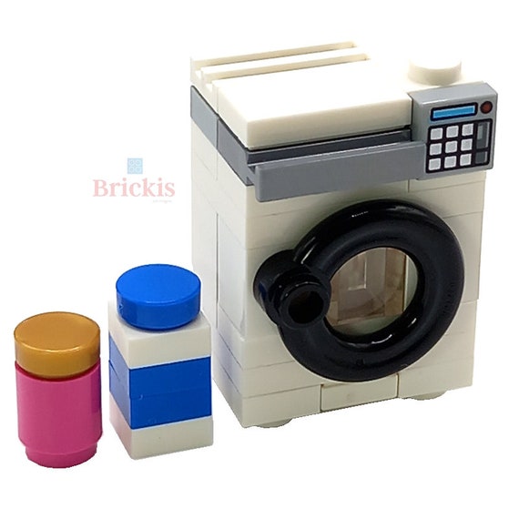 MOC LEGO Washing Machine With Detergent and Softener Bathroom Accessoires Custom Design Mini Set Models Built of LEGO Bricks Brickis Etsy