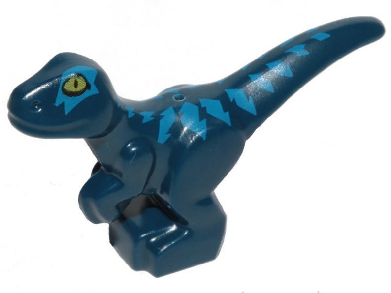 New Jurassic World LEGO® Baby Raptor Orange Dark Green Markings Dinosa