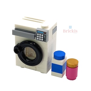 MOC LEGO washing machine with detergent and softener bathroom accessoires Custom Design mini Set Models Built of LEGO® Bricks brickis