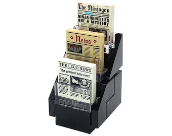Models Built of LEGO® Bricks MOC Newspaper Magazine Rack Stand vending Selling Furniture Custom Design for minifigures