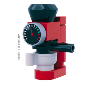 MOC Espresso Coffee Machine. Models Built of LEGO® Bricks, All our kitchen appliance is made to LEGO Minifigure size. Designed by Brickis
