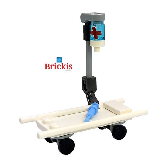 Model Built of LEGO® Bricks Medical Set Stretcher for 911