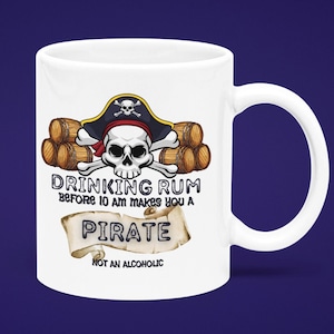 Drinking Rum mug. Pirate mug.