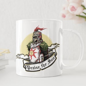 Dark Souls Mug | Solaire | Gifts for him | Bloodborne | Elden Ring | Presents |