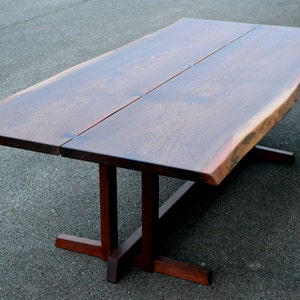 Live Edge Walnut Dining Table Home Decor - Handmade Large Dining Room Table Wooden Table - Mid Century Modern Table Farmhouse Decor