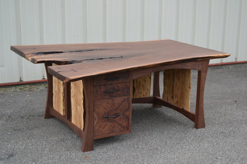 Live Edge Walnut Executive Desk