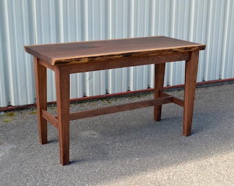 Handmade Live Edge Entryway Table Bar Table - Walnut Wood Countertop Table Living Room Decor - Live Edge Rustic Wooden Table for Home Decor