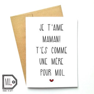 French card - Mothers day - mothers day card - card for mom - mom card - maman - mother - thanks mom - my favorite mom - comme une mère