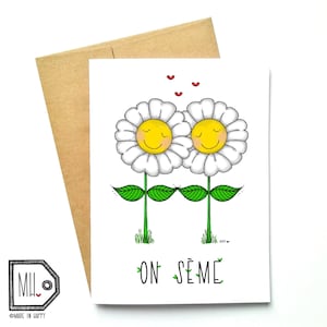 Carte française, carte d'amour, carte de la Saint-Valentin, carte d'anniversaire, carte amusante, carte de petite amie, carte de petit ami, carte d'amitié