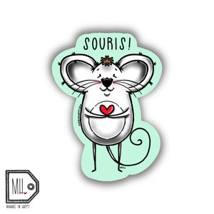 Funny Vinyl Sticker Planner Sticker Water Bottle Sticker Laptop Sticker Decal Autocollant mouse sticker souris