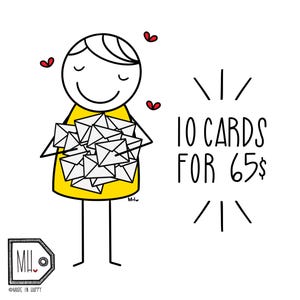 Carte française, carte d'amour, carte de la Saint-Valentin, carte d'anniversaire, carte amusante, carte de petite amie, carte de petit ami, thé glacé image 3