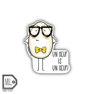 Funny Vinyl Sticker Planner Sticker Water Bottle Sticker Laptop Sticker Decal Autocollant egg sticker enough is enough - un oeuf is un oeuf