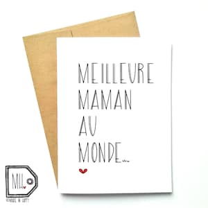 French card - mothers day - mothers day card - card for mom - mom card - mom - mother - thanks mom - best mom -meilleure maman au monde
