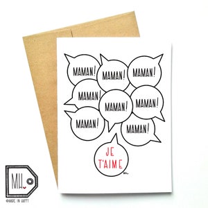 French card - Mothers day - mothers day card - card for mom - mom card - maman - mother - thanks mom - maman maman maman