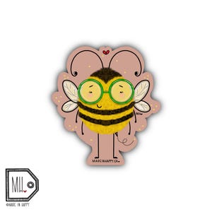 Funny Vinyl Sticker Planner Sticker Water Bottle Sticker Laptop Sticker Decal Autocollant bee sticker abeille