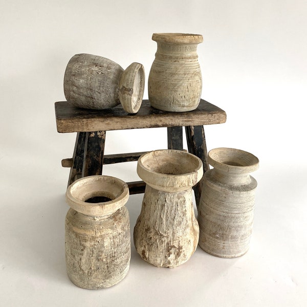 Rustic Wood Vase Etsy