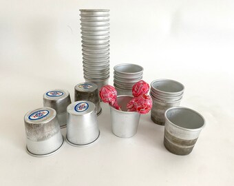 Pair of Vintage Cordon Bleu Aluminum Cups Sold in Pairs