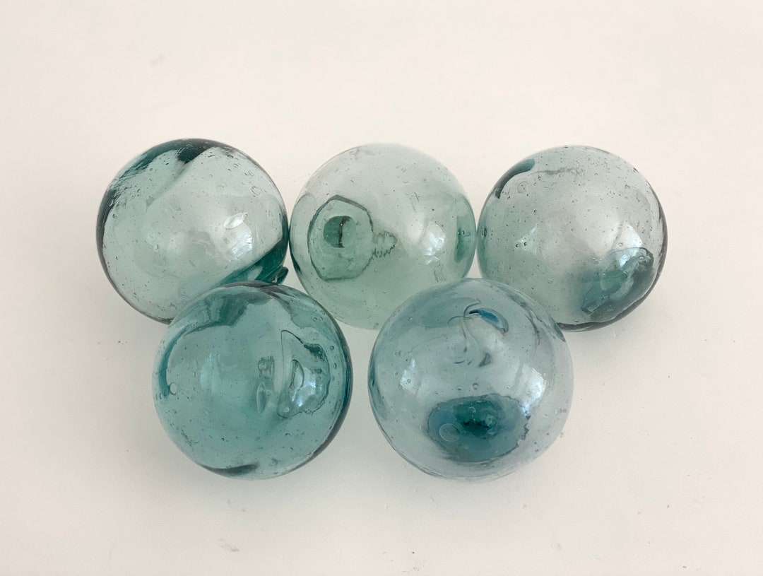 Vintage Japanese Fishing Floats Large Glass Fishing Floats 1960s