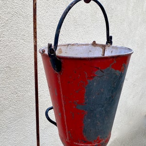 Christmas Red Fire Bucket Hanging Planter image 3
