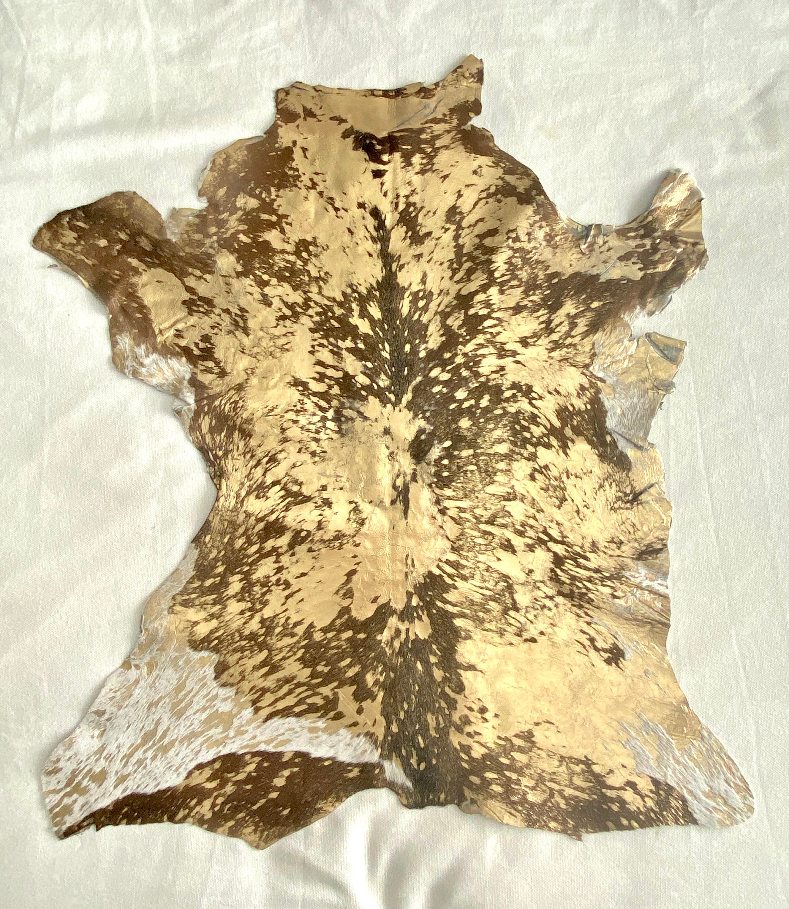 Metallic Acid Washed Calf Hides Cowhide Throw Rug - Etsy