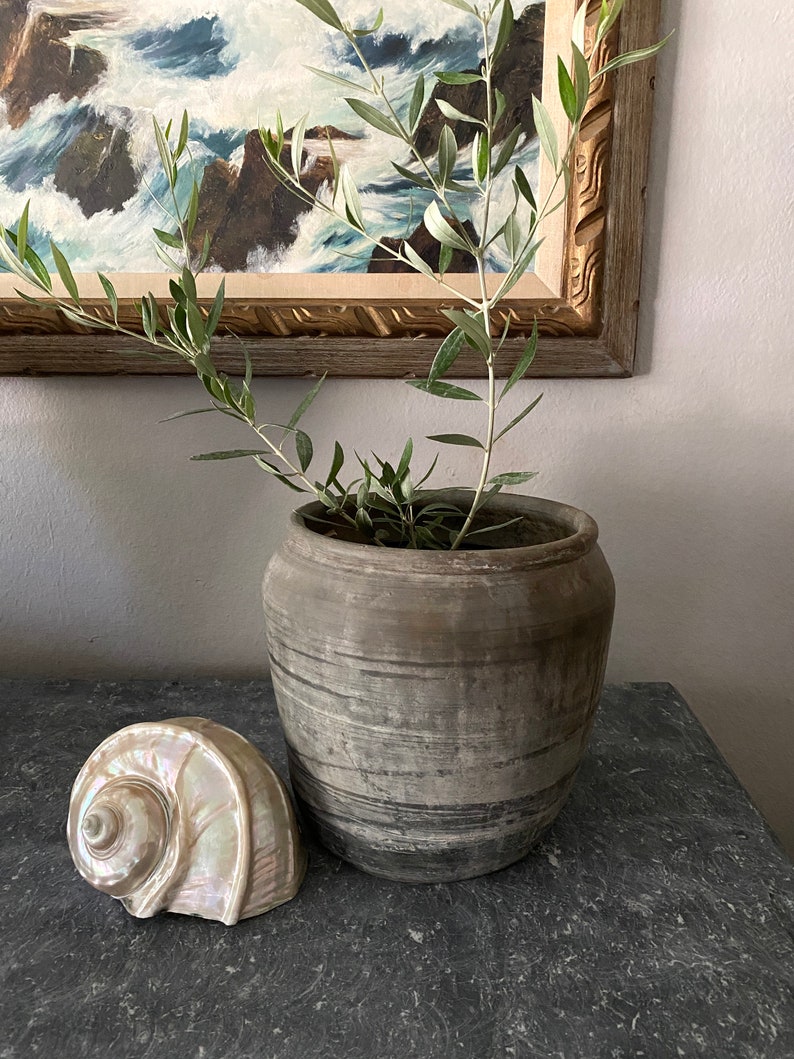 Vintage Black Gray Pottery Jugs Pots Vases image 1