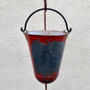 Christmas Red Fire Bucket Hanging Planter image 2