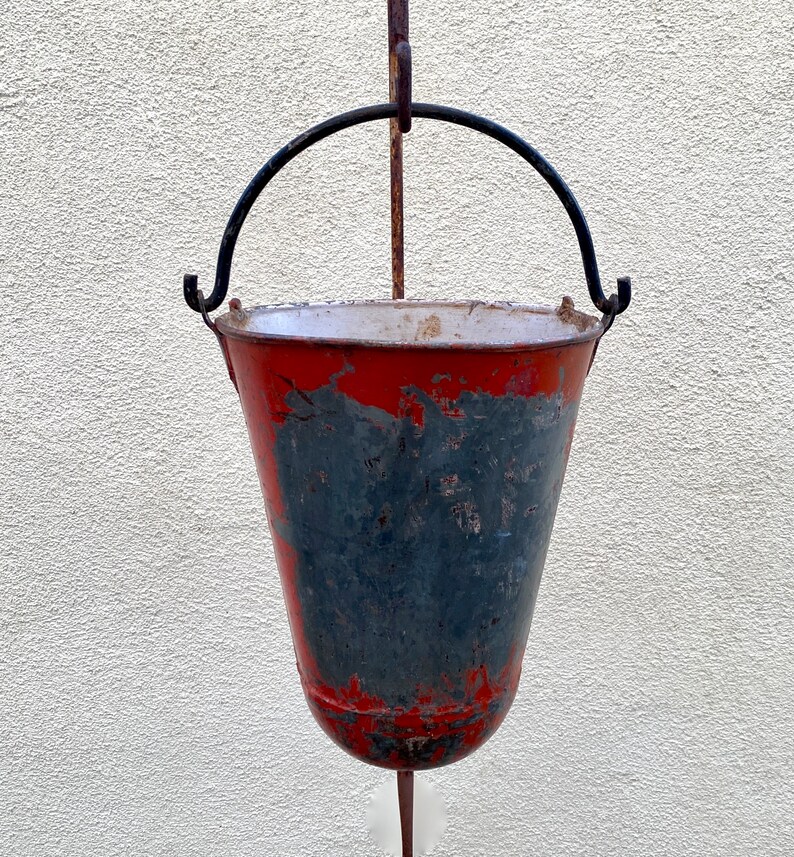 Christmas Red Fire Bucket Hanging Planter image 2