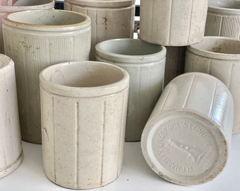 Antique English Stoneware Preserves Jars